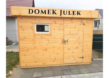 Drewniany domek na narzędzia Julek. Domek schowek ogrodowy na działkę