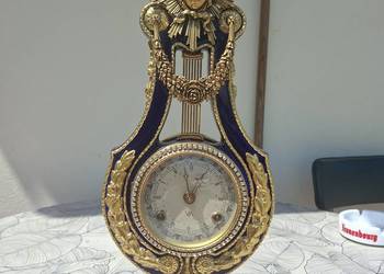 Kominkowy zegar porcelanowy francuski