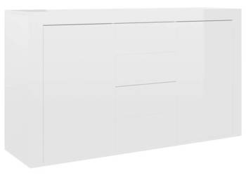 Szafka biała z połyskiem 120x36x69 cm materiał drewnopochodny WM-801847