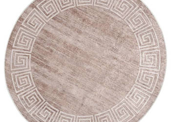 Dywan z możliwością prania 120 cm beżowy antypoślizgowy WM-337945