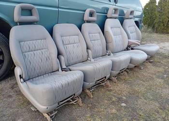 Ford Galaxy fotele przód obrotowe obrotnica  tył komplet 5 sztuk