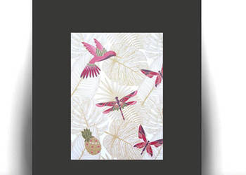mały obrazek boho, A4 plakat z kolibrem, ważka plakat 21x30