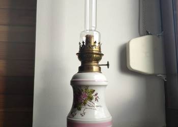 Stara francuska porcelanowa lampa naftowa nr 35