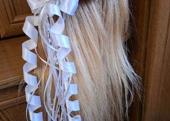 Wianuszek komunijny biało różowy