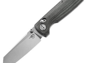 Nóż składany Bestech Slasher Green Micarta, Stonewashed D2 (BG43B-1)
