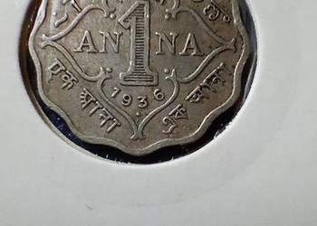 Stare monety 1 anna 1936 Indie Brytyjskie