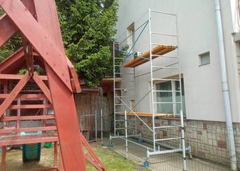 Rusztowanie elewacyjne szerokie modułowe na wózku