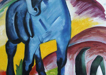 Obraz do pokoju dziecięcego Niebieski koń - Franz Marc