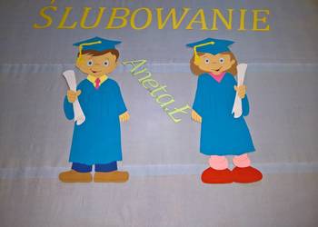 Dekoracje na Ślubowanie z brystolu tel: 504102 444