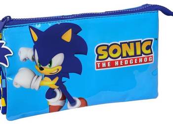 Piórnik 3 Przegrody Sonic The Hedgehog Saszetka Jeż