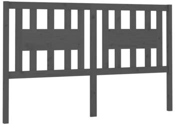 Wezgłowie łóżka szare 206x4x100 cm lite drewno sosnowe WM-818692