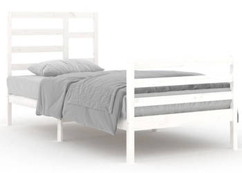 Rama łóżka biała lite drewno 90x200 cm WM-3105846