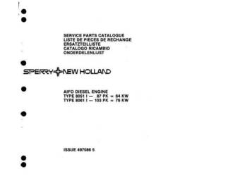 NEW HOLLAND Aifo silnik 8051-8061 KATALOG CZĘSCI naprawa