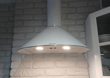 Okap kuchenny kominowy bialy ,zadbany