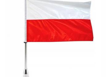 Maszt na motocykl, skuter, jacht, rower z flagą Polski