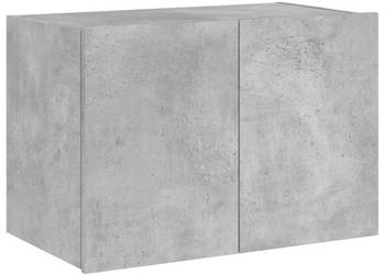Ścienna szafka TV z LED szarość betonu 60x35x41 cm WM-837308