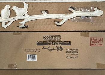 Comfity Wieszak żeliwny z 6 haczykami w kształcie ptaków na gałęzi now