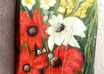 Obraz olejny na desce kwiaty