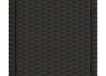 Stoliki ogrodowe 2 szt czarne 55x34x37cm rattan PE i drewno WM-365980