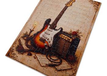 Puzzle Skrzypce Retro 88 el. - A4 27x19,5 cm Do Oprawienia w Ramkę