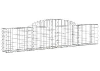 Kosze gabionowe 8 szt. 300x30x60/80 cm galwanizowane żelazo WM-3146491