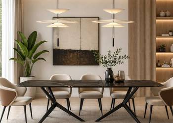 Nowoczesny Stół z Czarnego Marmuru SPIDER Rozkładany Designerski Loft Glamo
