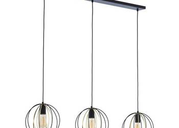 tk lighting lampa wisząca jaula 3xe27 czarno/złota (6253)