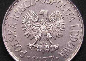 POLSKA 1 ZŁOTY 1977 - STAN 1/2