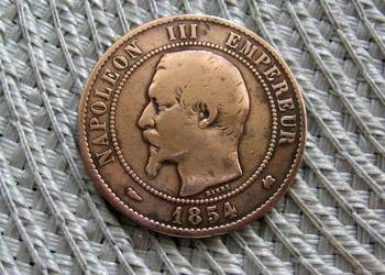 Francja 10 Centimes 1854r - K - Napoleon III