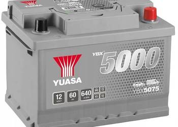 Akumulator Yuasa Silver 12V 60Ah 640A Prawy Plus