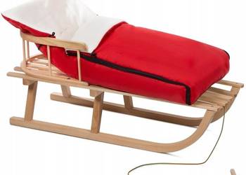 SANKI DREWNIANE CERTYFIKAT  +śpiworek polarowy 4w1