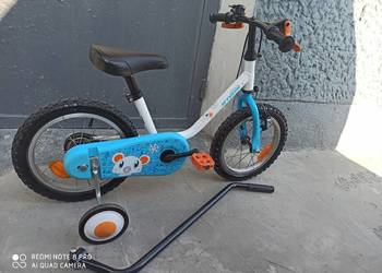 Rowerek Dzieciecy Btwin 14 cali + Kółka Boczne + Pchacz ---Super Stan