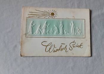 Pocztówka bożonarodzeniowa składana, tłoczona. W. Andersch Poznań,1974 r.