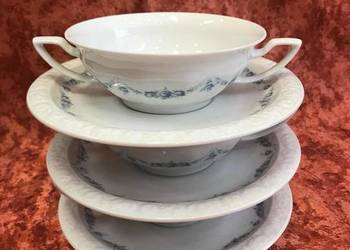Bulionowki Rosenthal Maria Rosenkante Blau 3 szt