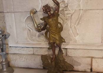 Figuralna podstawa lampy naftowej=stary oryginał