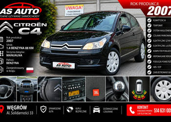 Citroen C4 1.4i 88KM Tempomat/Klima/Nagłośnienie JBL/Serwisowany I (2004-2…