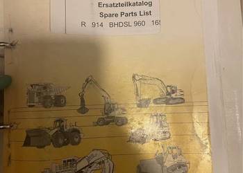 Katalog części zamiennych liebherr koparka gąsienicowa R 914 BHDSL 960 165