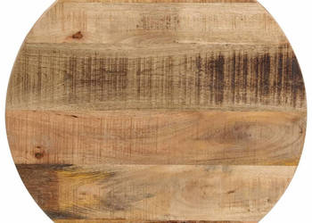 Blat stołu Ø 60x25 cm okrągły surowe lite drewno mango WM-370007