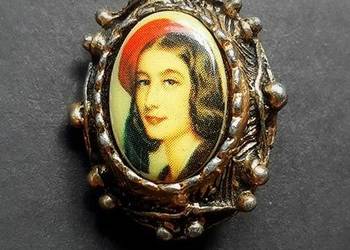 VINTAGE BROSZKA ART DECO STARA PORCELANA WIKTORIAŃSKA DAMA VINTAGE BROSZKA ART DECO STARA PORCELANA WIKTORIAŃSKA DAMA