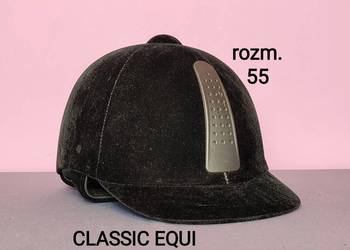 Kask jeździecki - rozmiar 55 - CLASSIC EQUI certyfikowany - czarny