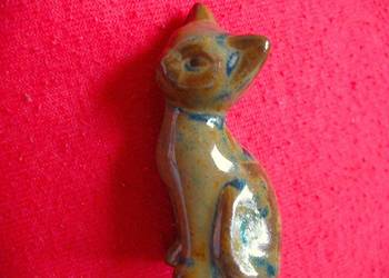 Kot - marmurkowy - ceramika - 5,5 x 2 x 2 cm Miniaturka