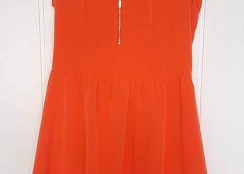 Nowa pomarańczowa sukienka H&M 40 L rozkloszowana midi letni