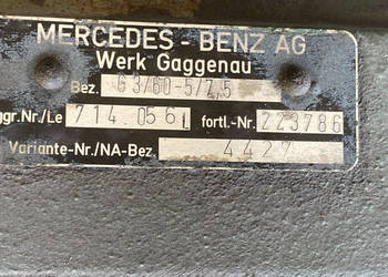 Skrzynia Biegów Mercedes Benz G3/60-5/7,5 813 1113 814 1114 1317