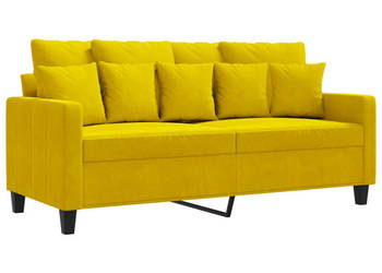 Sofa 2-osobowa żółta 140 cm tapicerowana aksamitem WM-359309