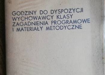 Godziny do dyspozycji wychowawcy klasy- M.Bober- Pełzowska