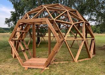 Kopuła geodezyjna 35m2. GLAMPING POLSKA. Konstrukcja | Domek