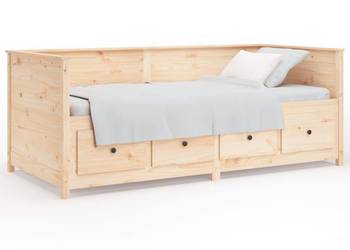 vidaXL Łóżko dzienne bez materaca 100x200 cm lite drewno sosnowe(SKU:820896