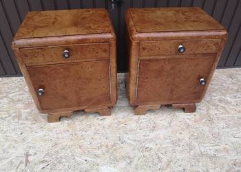 Stoliki Szafki Nocne Art Deco Stare Antyk Komplet Okazja.