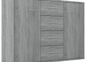 Komoda szary dąb sonoma 88x30x65 cm materiał drewnopochodny WM-815370