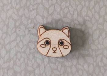 5x guzik drewno grawer 2cm hand made guz7